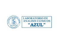 logo LABORATORIO DE ANALISIS CLINICOS AZUL